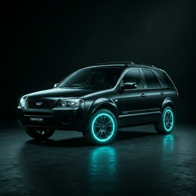 AI-generated illustrative artwork inspired by the Ford Territory era.