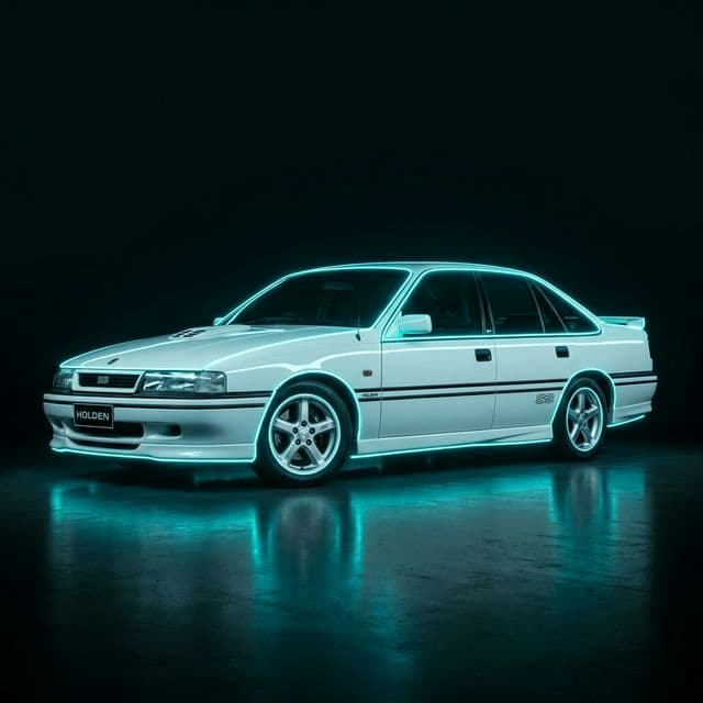 AI-generated illustrative artwork inspired by the Holden VN Commodore era.