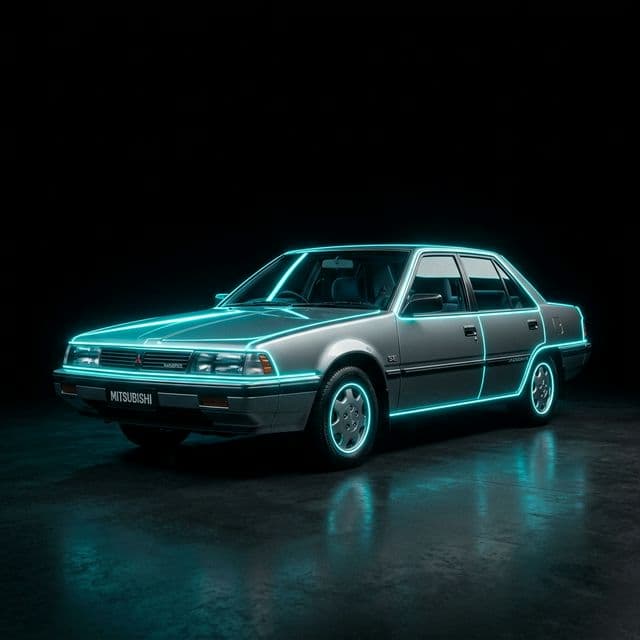 AI-generated illustrative artwork inspired by the Mitsubishi TM Magna.