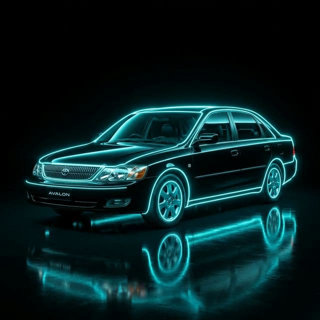 AI-generated illustrative artwork inspired by the Australian-built Toyota Avalon.