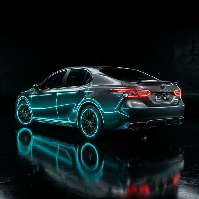 AI-generated illustrative artwork inspired by the Australian-built Toyota Camry.