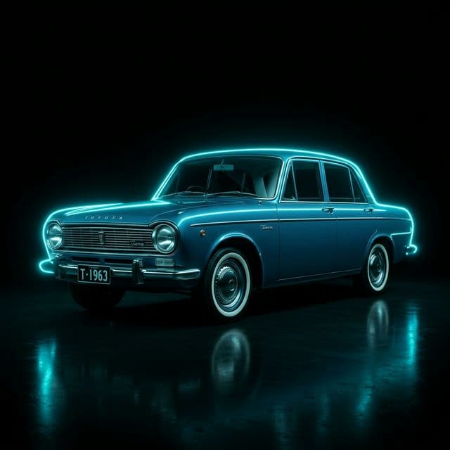 AI-generated illustrative artwork inspired by the Toyota Tiara.